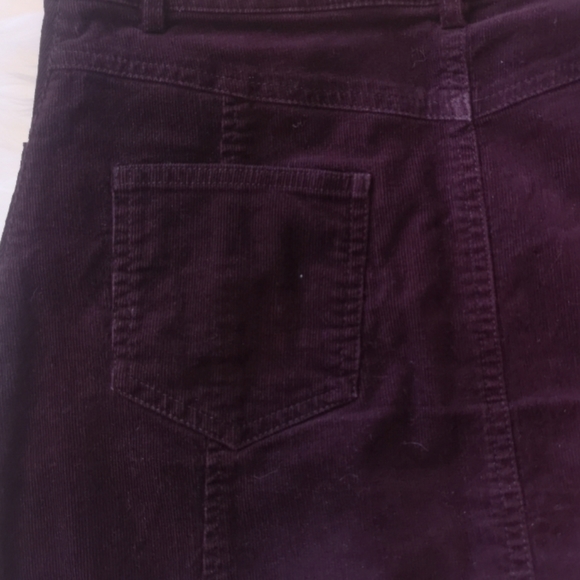 Burgundy Corduroy Mini Skirt - Picture 5 of 5